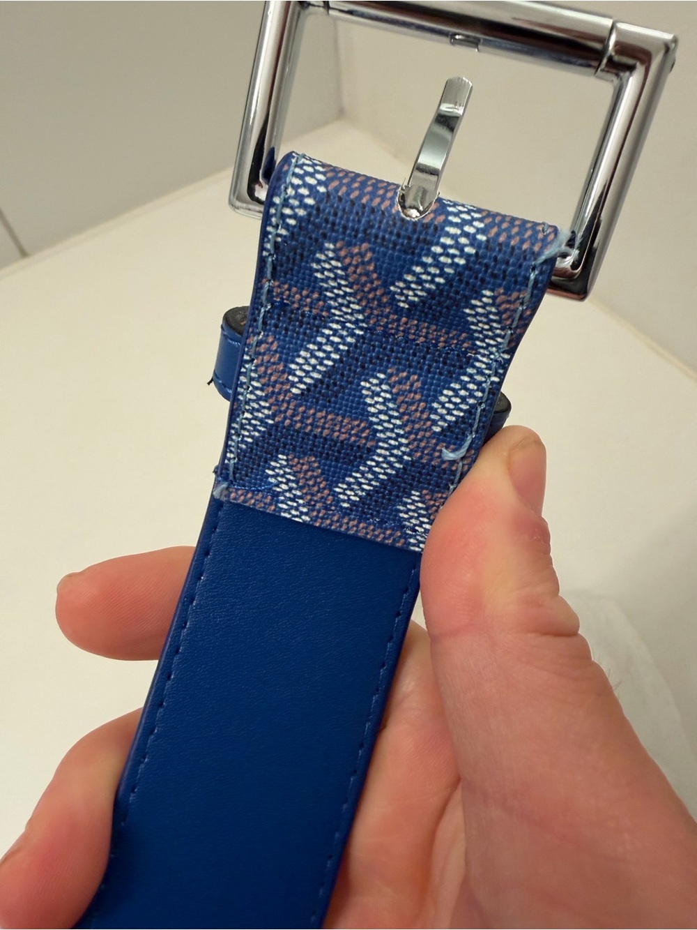 Goyard Blue Monogram Belt – Size 30-32 Waist - Picture 5 of 16